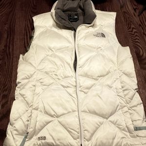 Northface White Puffer Vest